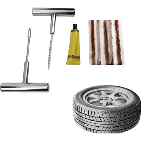 Kit Ripara Gomme Pneumatici Tubeless Riparazione Foratura Auto Moto ScooterArt.5326