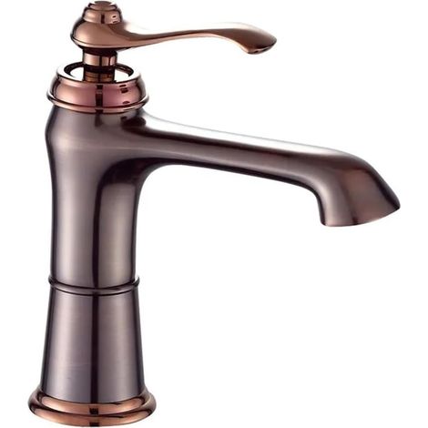 Robinet De Salle De Bain Mitigeur De Lavabo Style Retro Antique Monocommande Laiton Robinet De Lavabo Eau Chaude Et Froide Disponible, Robinetterie Lavabo-G3/8
