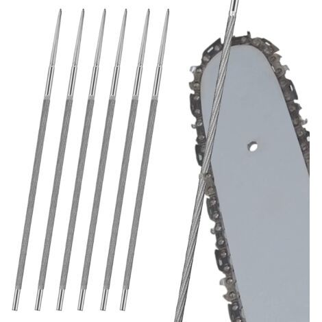 NALOOKAMIC Limes rondes, 6 pcs 5.2mm Limes d'affûtage pour tronçonneuse affute chaine tronconneuse,Pour Affûter les dents de Tronçonneuse pour Agrandir les Ouvertures rondes (1/5)
