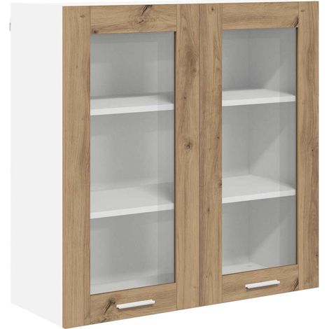 Maison Exclusive - Armadio pensile Rovere artigianale 80 x 31 x 80 cm