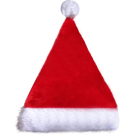 Décorations de sapin de Noël en peluche, chapeau de Noël lumineux à LED, chapeau de Père Noël (1/5)