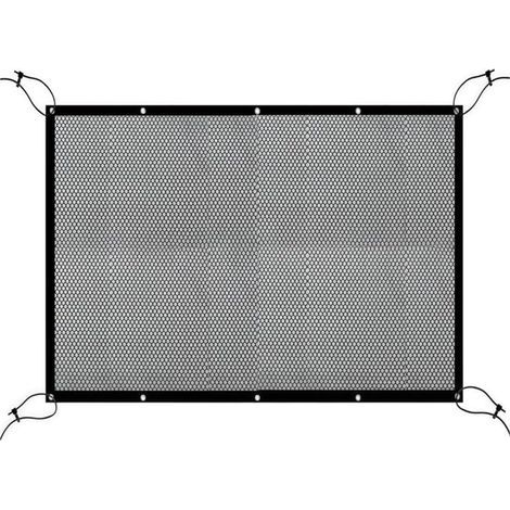 Filet de séparation pour chien en voiture (116 x 76 cm) avec corde et crochets réglables - Convient aux SUV et aux petites voitures. (1/5)