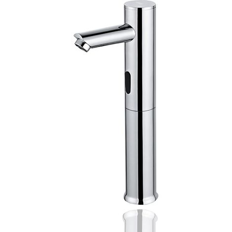 1 Robinet Laiton Chromé Capteur Infrarouge Prémélange Eau Chaude Froide Sans Contact Lavabo (1/5)