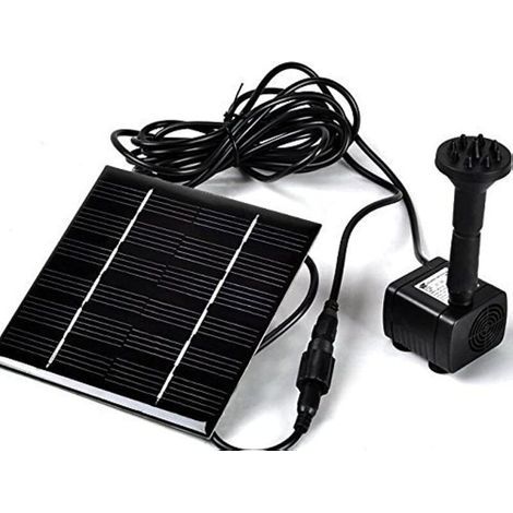 Solarpumpe – für Gartenbrunnen, Schwimmbecken, Aquarien, Fischteiche – 1 Stück, schwarz (1/5)