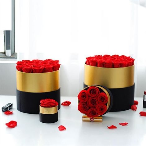 Konservierte Ewige Rose in einer romantischen Geschenkbox – Dekoration für Valentinstag, Jahrestag und Hochzeit (1/4)