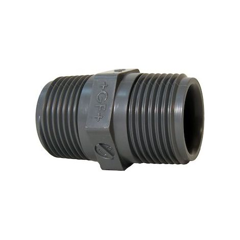 Raccord double GF ABS filetage mâle 1/2"