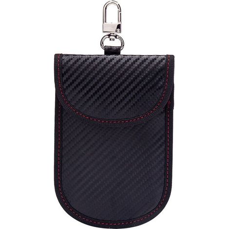 GABRIELLE Etui Anti RFID Clé Voiture Signal Blocage Faraday Pochette Sac, Lot de 1Pochettes Blocage Signal RFID pour Clé Voiture, Étui de Protection Anti RFID en Fibre de Carbone (1/5)