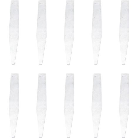 Piquets plats en béton perforés, coffrage métallique robuste et solide pour fondations, dalles et allées (courts). (1/5)