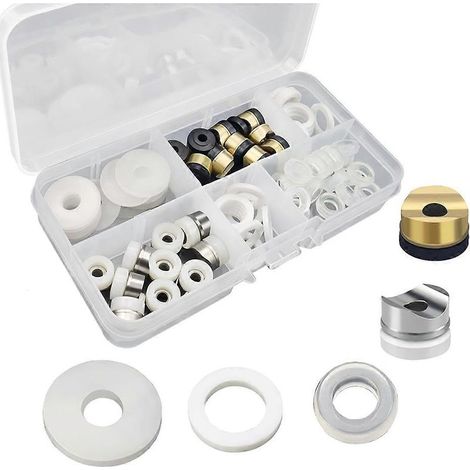 Lot de 50 joints pour pistolet à peinture sans air, joints d'étanchéité pour embout, entretoises plates en nylon (voir illustration).