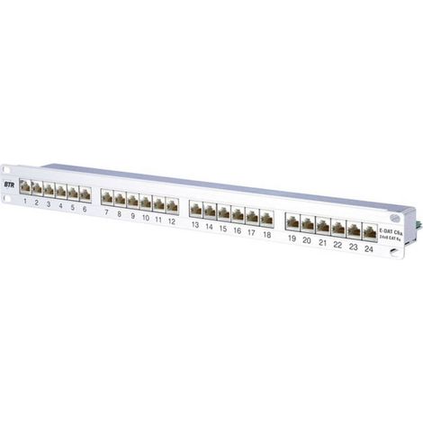 Panneau de brassage 24 ports Metz Connect 130855C-E CAT 6a 1 UH (1/2)