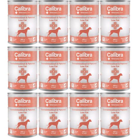 Calibra Veterinary Diet Dog Gastro Low Fat Nassfutter für Hunde, 12 x 400 g