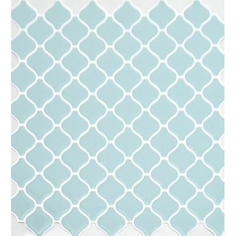 papier Peint Carrelage Autocollant Bleu Clair 25 X21 Cm Style Mosaque Sticker Mural Film Dcoratif Impermable Pour Carreaux De Mur De Salle De Bain (1/4)