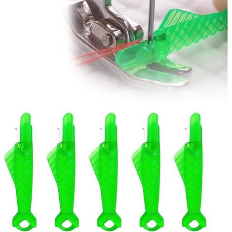 Set di 5 infila-aghi, infila-aghi a forma di bocca di pesce, infila-aghi automatici per macchine da cucire, infila-aghi in plastica, veloci (1/5)
