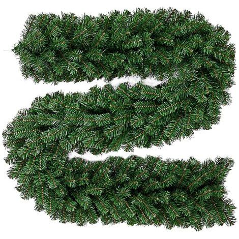 Guirlande de Noël artificielle en sapin – 270 cm, vert naturel, idéale pour porte, mur, escalier ou cheminée