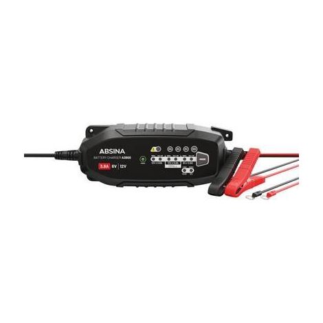 Absina 301008 cargador automático negro 6-12 V 3.8 A