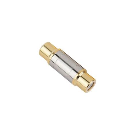 Adaptateur de coupleur femelle/femelle plaqué or, rallonge de connecteur métallique (1/4)