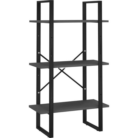 Étagère de rangement gris 60x30x105 cm bois d'ingénierie CFW88072 (1/5)