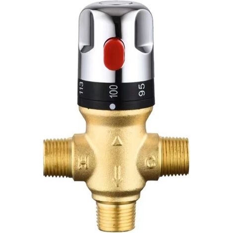 Verstellbare Thermostat-Mischbatterie aus Messing – Präzise Temperaturregelung – Automatische Abschaltung bei fehlender Kaltwasserzufuhr – Einfache Installation