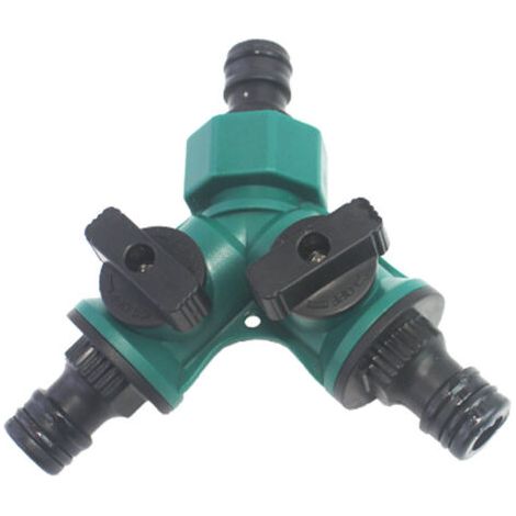 PA 2-Wege-Bewässerungsverteiler2-Wege-Wasserverteiler aus Kunststoff für Landschaftsbau, Gartenbau, Blumenzucht, Bewässerung (1/3)