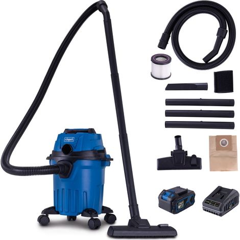 Bidone aspiratutto c-nts15-x 1 batteria 4,0Ah e caricabatteria ixes Scheppach