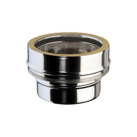 Adattatore mono doppia parete in acciaio inox 100 mm