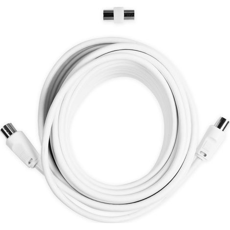 Ekon ECAN100MFW cavo coassiale 10 m 9.5 mm Bianco