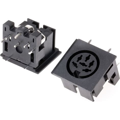 Connecteur DIN RS PRO, 6 contacts, Femelle, Traversant, A souder ( Prix pour Paquet de 5 )