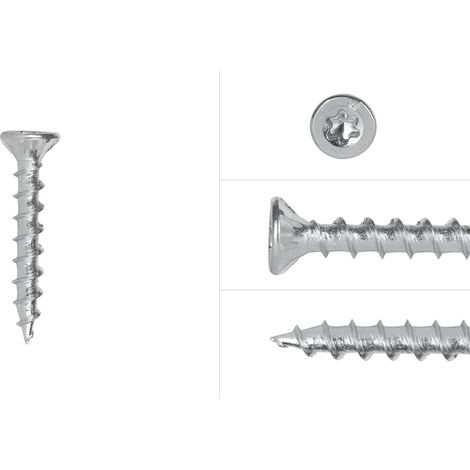Spanplattenschrauben Verzinkt 4 x 30 mm Torx 20 Vollgewinde -