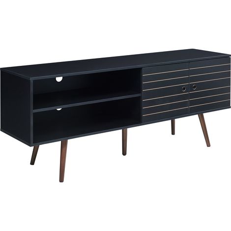 Mueble de TV estantería de TV para salón 160 x 40 x 66 cm negro 030010105