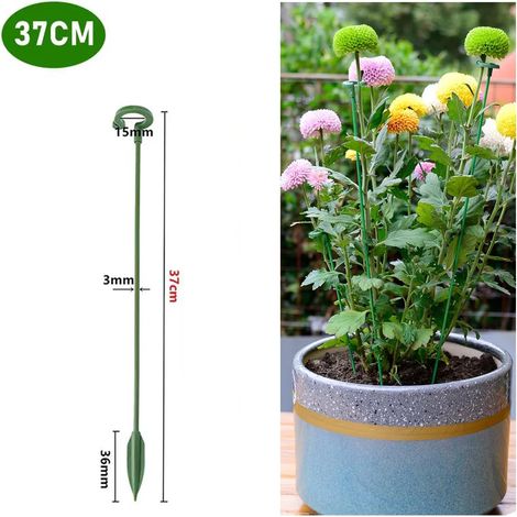 (10 pièces, 37 cm) Supports pour plantes, supports pour papillons, orchidées et fleurs en pot, tiges de fixation réutilisables, outil de fixation pour la protection des légumes, outil de jardinage (1/4)