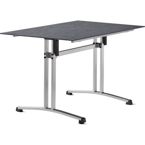 Table gastronomique Pliante, Revêtement, Polyester, Acier, Tubulaire, Gris Graphite