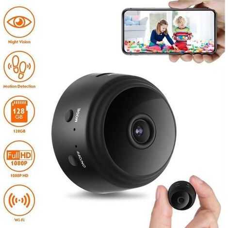 Mini Caméra WiFi HD 1080P Petite Caméra Sans Fil Home Baby Vision De Nuit Sécurité Micro Détection De Mouvement (1/4)
