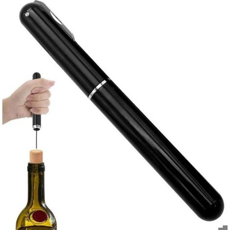 Tire Bouchon Pompe À Air - Ouvre-Vin À Pression - Coupe-Capsule Intégré - Pour Vin Rouge Blanc - 1 Pièce (1/3)