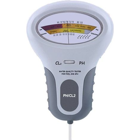 Testeur d'eau de piscine, mesures rapides et précises du pH et du chlore, boîtier en plastique de haute qualité, portable (1/5)