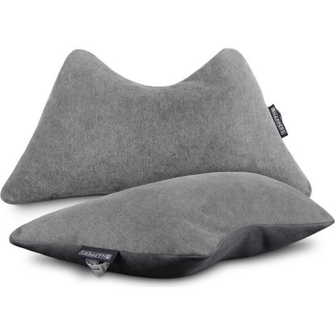 Cojín multiusos gris lumbar, cervical, para las piernas y para lectura. Pack de 2 Unidades Gris