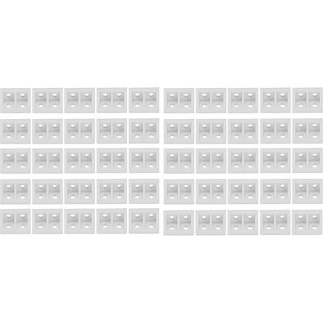 50 Stück rechtwinklige Eckverbinder aus Kunststoff (Code: Möbel)