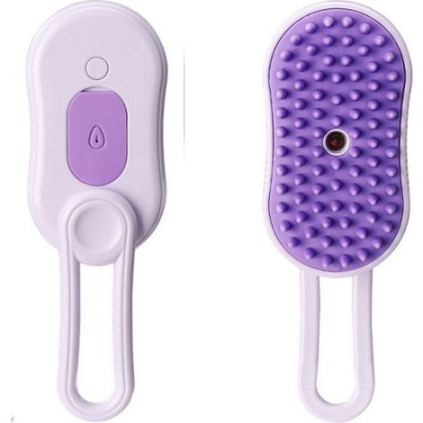 Brosse À Vapeur Pour Animaux - Fonction Pulvérisation De Vapeur - Brosse Massage Et Démêlage - Pour Chats À Poil Court Et Long Chiens - 1 Pièce (1/5)