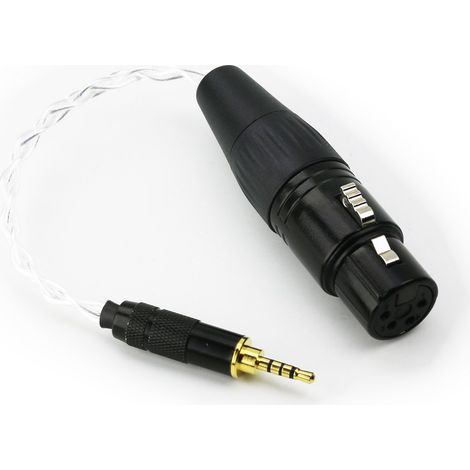 Adaptateur audio TRRS mâle équilibré 2,5 mm vers XLR femelle 4 broches plaqué argent pour AK240 AK380 AK320 DP-X1 X5III XDP-300R (1/3)