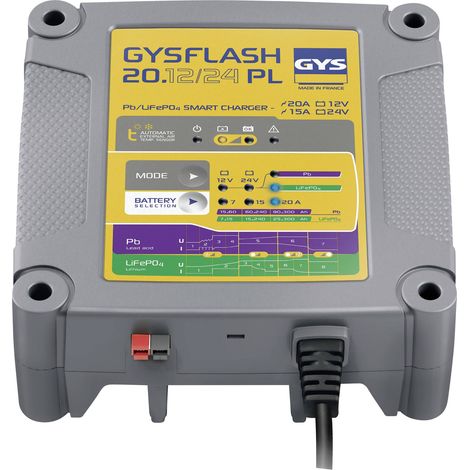 GYS GYSFLASH 20.12/24 PL 026049 Chargeur automatique 12 V, 24 V 7 A, 15 A, 20 A (1/6)