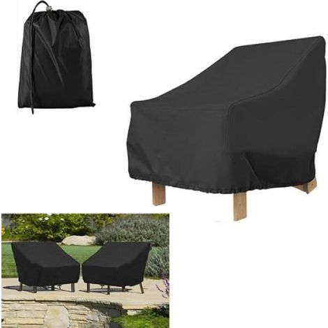 Housse De Canapé - Tissu Oxford Imperméable - Protection Contre Soleil Poussière Et Pluie - Pour Meubles D'Extérieur - 80 x 85 x 91 Cm - Noir - 1 Pièce (1/4)