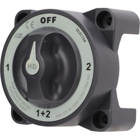 CCYKXA 500A Marine Battery Disconnect Switch, Heavy Duty 4 Position Selector Switch for RV Boat, Premium Material, Professional Design, (1/4)