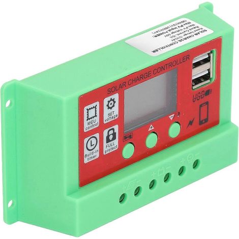 PWM-Solar-Laderegler mit LCD-Anzeige für Smart Home 12V 24V 10A