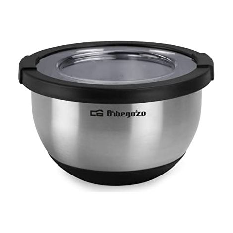 Orbegozo ciotola de acciaio inox boa 1500 - serie boa - durevole e sicura - capacità 1,5l - base antiscivolo - bpa free de - lavabile in lavastoviglie - (1/4)