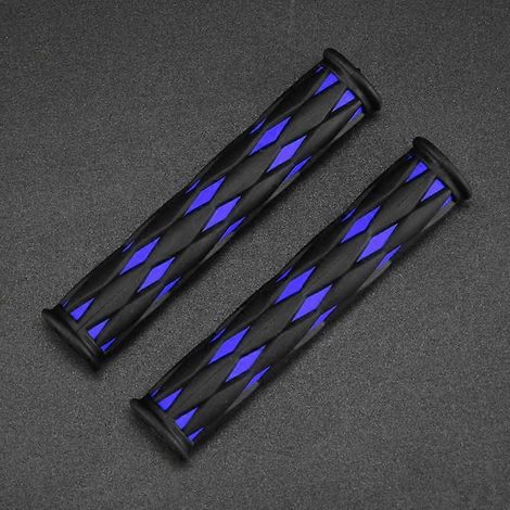 Gants de guidon de moto, manchons en caoutchouc universels pour klaxon de scooter électrique, antidérapants, confortables et résistants (voir bleu et noir) (1/5)