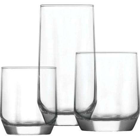 Juego de vasos para beber de cristal Set 100% Vaso para beber Transparente (1/2)