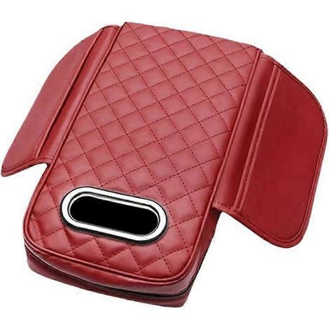 Housse d'accoudoir de voiture en cuir PU avec rangement pour mouchoirs, coussin de hauteur en mousse à mémoire de forme, coussin de protection pour accoudoir central de voiture, support B (1/5)