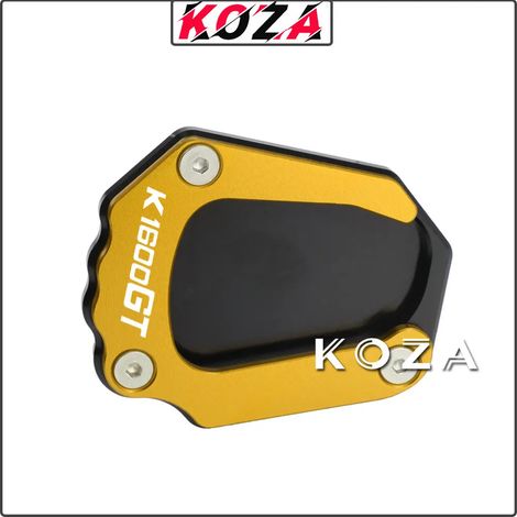(Logo doré K1600GT) Compatible avec BMW K1600B K1600GT K1600GTL K1600 B GT GTL 2017 2018 2019. Béquille latérale CNC, extension et plaque de support. Maxpower (1/4)