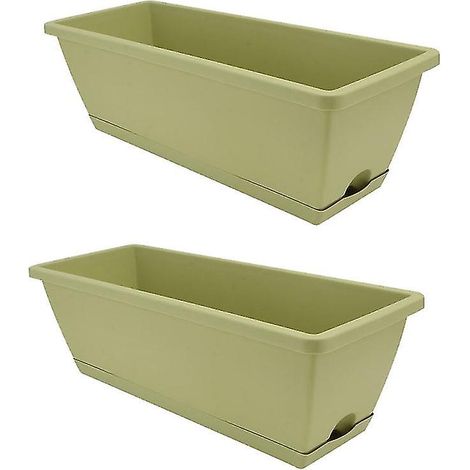 Lot de 2 bassins à plantes en résine (1/3)