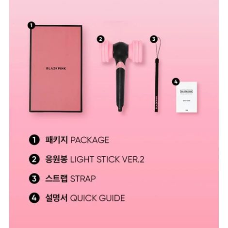 Offizieller Leuchtstab KPOPINTOUCH Blackpink Version 2 – Leuchtendes Accessoire für K-Pop-Fans bei Konzerten und Festen. (1/4)