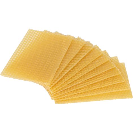 10 cadres de cire gaufrée pour l'apiculture, idéaux pour le polissage de meubles et de sols. (1/5)